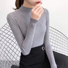 Load image into Gallery viewer, Women’s Mock Neck Knit Sweater – Slim Fit, Vintage-Inspired Pullover for Fall and Winter