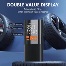 Load image into Gallery viewer, Portable Tire Inflator Air Compressor, 180 PSI Rechargeable Pump with 25000mAh Battery
