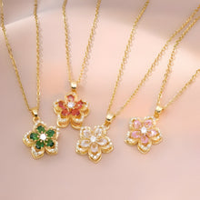 Load image into Gallery viewer, Rotating Flower Pendant Necklace – Non-Tarnish Versatile Jewelry