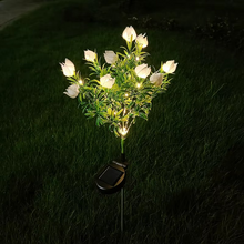 Load image into Gallery viewer, Solar Gardenia Flower Lights Outdoor Waterproof 42 LED Landscape Lights for Garden and Pathway Decor
