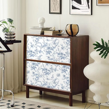 Load image into Gallery viewer, Blue Floral Peel and Stick Botanical Wallpaper