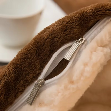 Load image into Gallery viewer, Solid Color Sherpa Blanket, Reversible Plush Duvet Cover