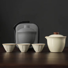 Load image into Gallery viewer, Portable Ceramic Travel Tea Set for Home and Outdoor Use