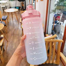 Load image into Gallery viewer, Outdoor 68oz Large Capacity Leakproof Water Bottle with Straw and Time Marker