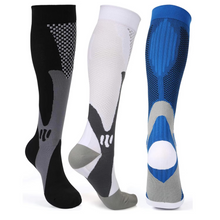 Load image into Gallery viewer, Men's Mid Calf Medical Nursing Socks, Breathable Nylon Compression Support