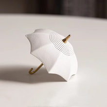 Load image into Gallery viewer, Creative Umbrella Black Porcelain Tea Infuser for Loose Leaf Tea