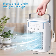 Load image into Gallery viewer, Compact 3-Speed Air Cooler with Remote, Timer, Night Light, and Mist Modes