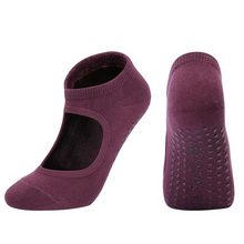 Load image into Gallery viewer, Non Slip Backless Yoga Socks with Breathable Cotton Grip