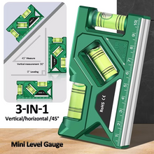 Load image into Gallery viewer, Precision Pocket Level Tool with Magnetic Base & Protractor