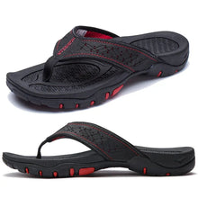 Load image into Gallery viewer, Mens Athletic Flip Flops with Contoured Footbed and Rubber Grip Sole