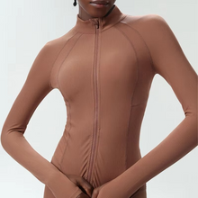 Load image into Gallery viewer, Womens Slim Fit Running Jacket With Full Zip Long Sleeve Lightweight Sports Top