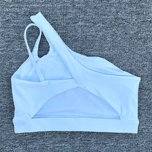 Load image into Gallery viewer, Women's Shockproof Sports Bra with Oblique Shoulder Straps for Running, Yoga, and Fitness