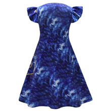 Load image into Gallery viewer, Kids Witch Costume Dress with Flying Sleeves and 3D Printed Skirt for Halloween and Cosplay