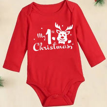 Load image into Gallery viewer, My First Christmas Deer Print Cotton Baby Romper