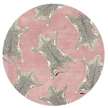 Load image into Gallery viewer, Plush Round Leopard Pattern Area Rug – Soft Thickened Floor Mat for Bedroom or Living Room