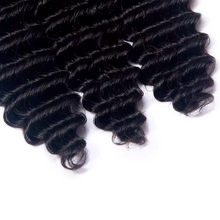 Load image into Gallery viewer, Indian Deep Wave Human Hair Bundles 8–30 Inch, 100% Remy Weave Extensions, Natural Color, 1/3/4 Bundle Options