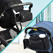 Load image into Gallery viewer, Large Stroller Organizer with Multiple Compartments and Cup Holders