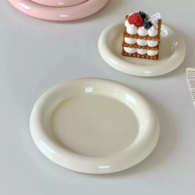 Load image into Gallery viewer, Modern Round Ceramic Plate for Dessert and Tea