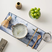 Load image into Gallery viewer, Petal Matcha Set 8 Piece Handcrafted Matcha Tea Ceremony Kit with Glazed Bowl and Whisk