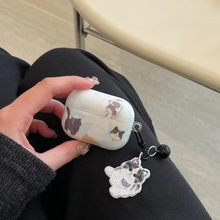 Load image into Gallery viewer, Cute Cartoon Cat Earphone Case with Mini Bell Pendant