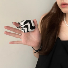 Load image into Gallery viewer, Black and White Curves Shockproof Hook Case for AirPods
