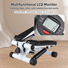 Load image into Gallery viewer, Mini Stepper with Resistance Bands and LCD Display for Home Workouts, Supports up to 220 lbs