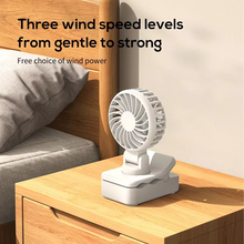 Load image into Gallery viewer, Portable Rechargeable Clip Fan with Type C Charging and 3 Speed Settings for Personal Cooling