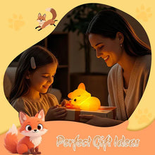 Load image into Gallery viewer, Silicone Fox Night Light, Rechargeable, Dimmable & Timer