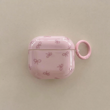 Load image into Gallery viewer, Pink and Purple Bow Earphone Case for Apple AirPods Wireless Charging Box