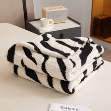 Load image into Gallery viewer, Modern Zebra Print Throw Blanket for Cozy Home Decor