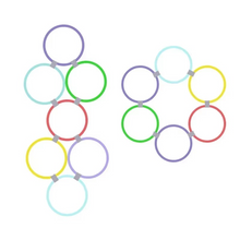 Load image into Gallery viewer, Outdoor Agility Training Ring Set – 11in or 15in Checkered Connectors for Speed, Balance, and Fun