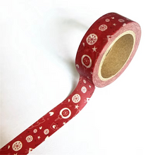 Load image into Gallery viewer, Christmas Washi Tape with Snowflake and Reindeer Designs for Holiday Crafts