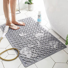 Load image into Gallery viewer, Square Non-Slip Shower Mat with Suction Cups and Quick-Drain Round Hole Design