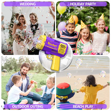Load image into Gallery viewer, Bubble Handheld Bubble Machine - 40-Hole LED Bubble Gun Set for Kids & Adults