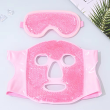 Load image into Gallery viewer, Cold and Hot Therapy Full Face Gel Bead Mask with Eye Compress