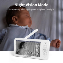 Load image into Gallery viewer, Smart WiFi Baby Monitor with 5 Inch HD Screen and Mobile App Control