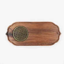 Load image into Gallery viewer, Luxury Walnut Wood Tea Tray with Drainage for Modern Home Tea Brewing
