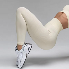 Load image into Gallery viewer, Womens Ribbed High Waisted Seamless Fitness Leggings