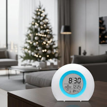 Load image into Gallery viewer, Children's Digital Alarm Clock with 7-Color Night Light and Snooze Function