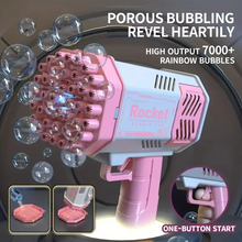 Load image into Gallery viewer, Bubble Handheld Bubble Machine - 40-Hole LED Bubble Gun Set for Kids & Adults