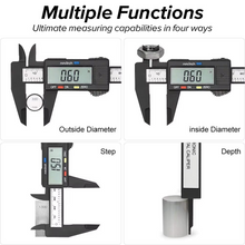 Load image into Gallery viewer, Digital Vernier Caliper Ruler, Carbon Fiber Electronic Micrometer Gauge