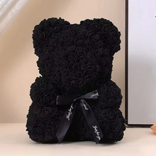 Load image into Gallery viewer, 9.8in Artificial Rose Teddy Bear Gift with Display Box - Romantic Anniversary or Valentine's Day Decor
