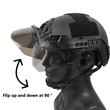 Load image into Gallery viewer, Adjustable Tactical Helmet with Anti-Fog Detachable Goggles