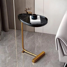 Load image into Gallery viewer, Modern C Shaped Side Table with Mobile Storage for Sofa or Bedside