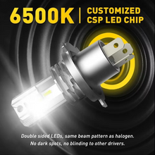 Load image into Gallery viewer, 2pcs 30000LM LED Headlight Bulbs H4 H7 9003 CSP Fanless High Low Beam 12V 24V