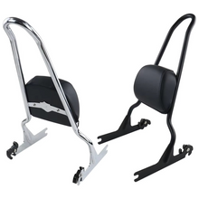 Load image into Gallery viewer, Detachable Motorcycle Backrest with PU Leather and Stainless Steel Frame