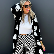 Load image into Gallery viewer, Cozy Ghost Pattern Knit Cardigan for Women