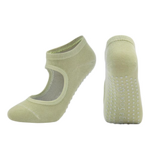 Load image into Gallery viewer, Non Slip Backless Yoga Socks with Breathable Cotton Grip