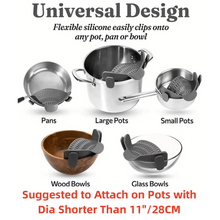 Load image into Gallery viewer, Adjustable Clip On Pot Strainer for Pots Pans and Bowls