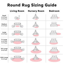 Load image into Gallery viewer, Round Shaggy Fluffy Area Rug for Bedroom or Living Room – Non-Slip, Machine Washable
